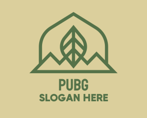 Hiking - Green Leaf Mountain logo design