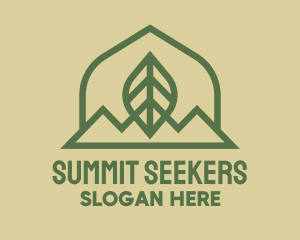 Mountaineering - Green Leaf Mountain logo design