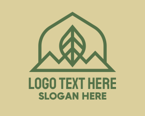 Leaf - Green Leaf Mountain logo design