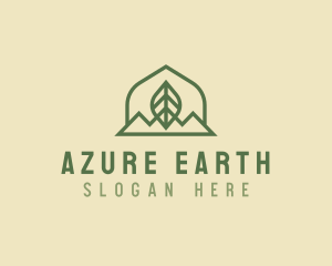 Nature Leaf Mountain logo design