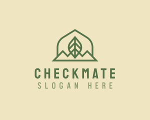 Nature Leaf Mountain logo design