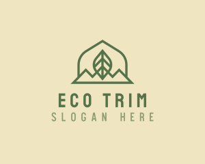 Nature Leaf Mountain logo design