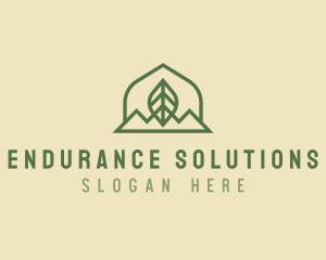 Nature Leaf Mountain logo design