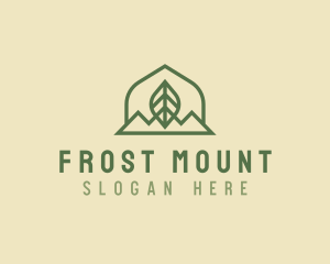 Nature Leaf Mountain logo design