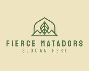 Nature Leaf Mountain logo design