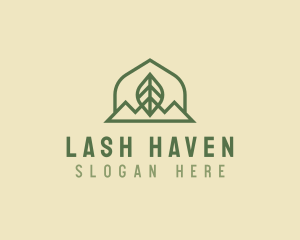 Nature Leaf Mountain logo design