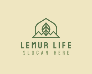 Nature Leaf Mountain logo design