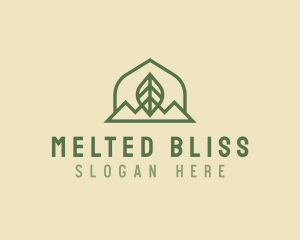 Nature Leaf Mountain logo design