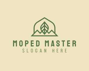 Nature Leaf Mountain logo design