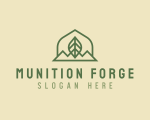 Nature Leaf Mountain logo design