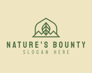 Nature Leaf Mountain logo design