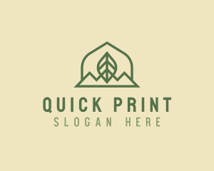 Nature Leaf Mountain logo design