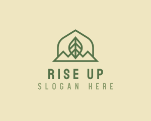 Nature Leaf Mountain logo design