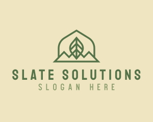 Nature Leaf Mountain logo design