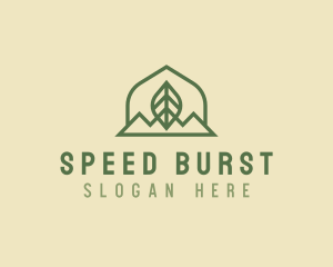 Nature Leaf Mountain logo design