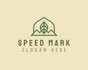 Nature Leaf Mountain logo design