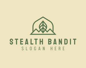 Nature Leaf Mountain logo design