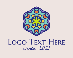 Coaster - Kaleidoscope Tile Pattern logo design