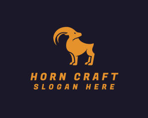 Horn - Gold Ram Horn logo design