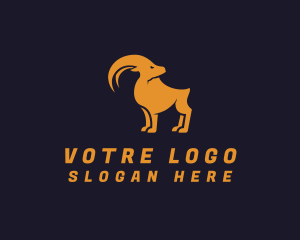 Agriculture - Gold Ram Horn logo design