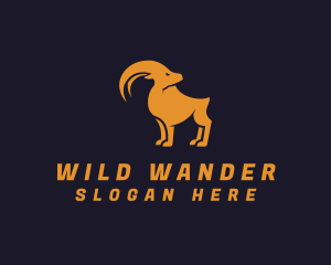 Gold Ram Horn logo design