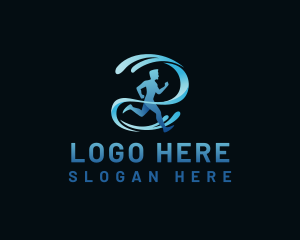 Person - Athlete Running Fitness logo design