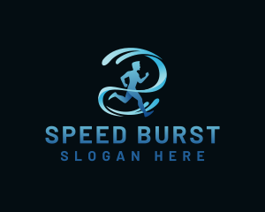 Athlete Running Fitness logo design