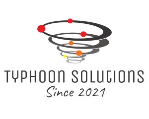 Typhoon - Cyclone Hurricane Swirl logo design