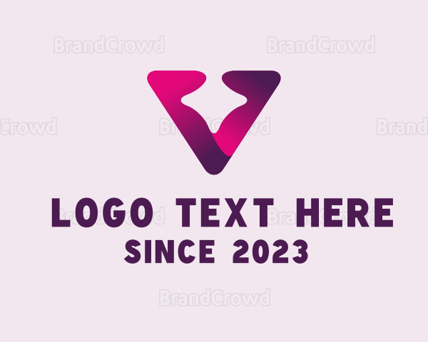Modern Diamond Letter V Logo