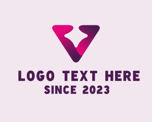 Twitch - Modern Diamond Letter V logo design