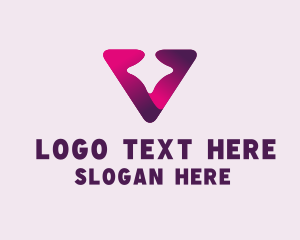 Modern Diamond Letter V  Logo