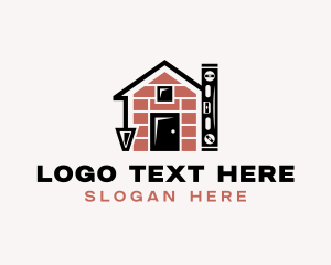 Construction - Brick Home Construction logo design