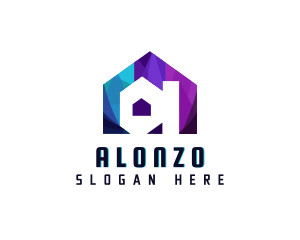 Modern House Letter A logo design