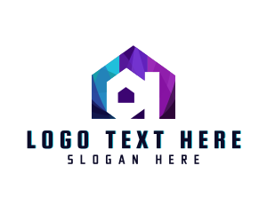 Geometric - Modern House Letter A logo design