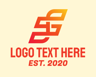 Orange Abstract Mark logo design