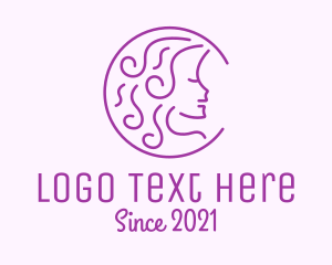 Hair Extensions - Purple Woman Salon logo design