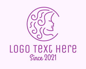 Simple - Purple Woman Salon logo design