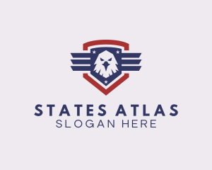 USA Eagle Shield logo design