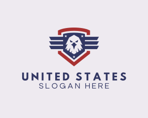 USA Eagle Shield logo design