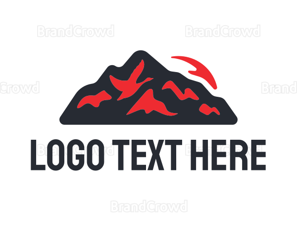 Lava Magma Volcano Logo