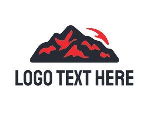 Hill - Lava Magma Volcano logo design