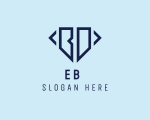 Professional - Generic Diamond Outline Letter BD logo design