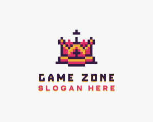 Pixel Royal Crown logo design