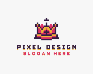 Pixel Royal Crown logo design