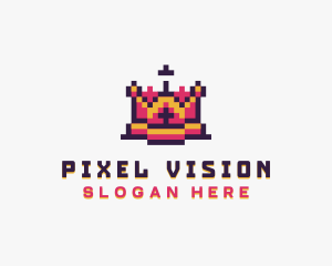 Pixel Royal Crown logo design