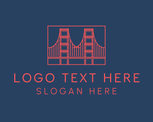 Tourist Spot - Golden Gate Bridge logo design