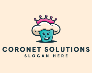 Coronet - Queen Cupcake Muffin Bakery logo design