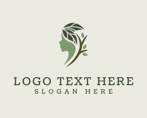 Leaf - Organic Leaf Face logo design