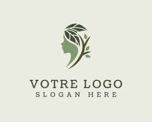 Organic - Organic Leaf Face logo design