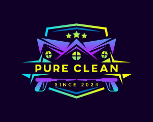 Pressure Washer Cleaning logo design